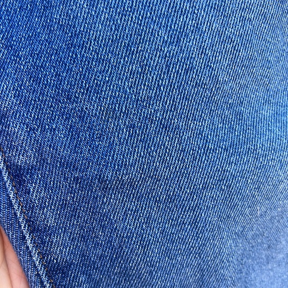 MADEWELL STOVEPIPE Fair Trade Certified Factory Blue Denim Jeans - Picture 4 of 10